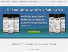 Tablet Screenshot of monatomicgold.com